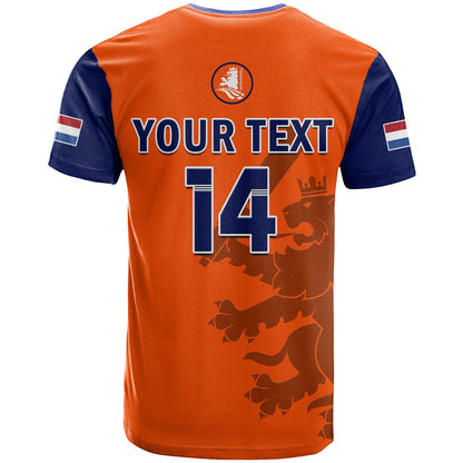 Custom Netherlands Cricket T-Shirt ODI Simple Orange Style Graphic Tee