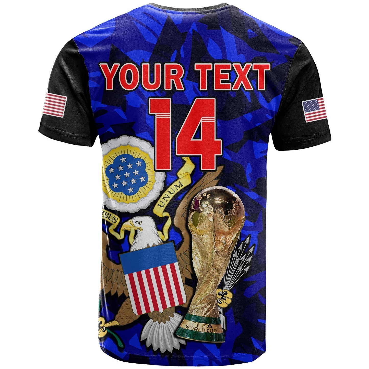 Custom USA Football T-Shirt The Yanks Champions WC 2022 Graphic Tee