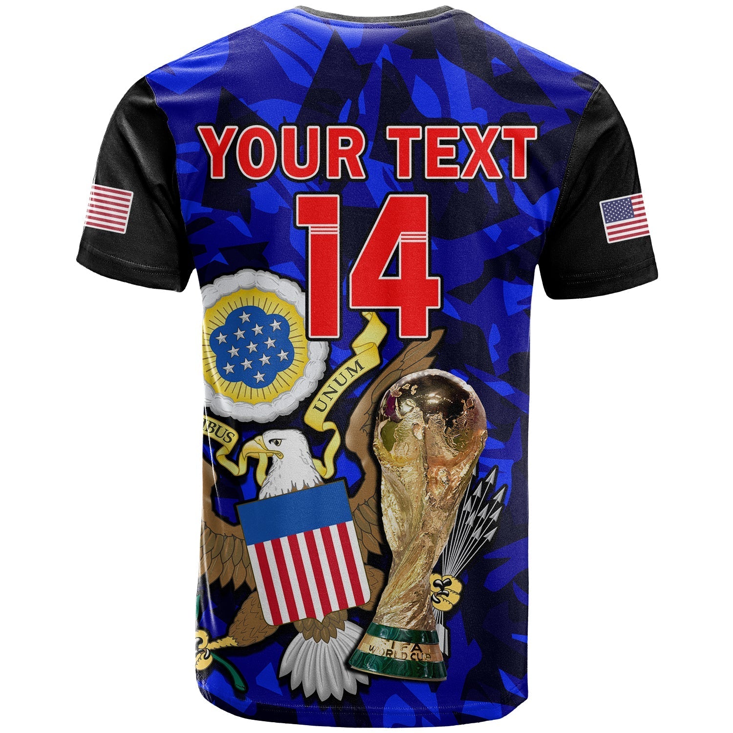 Custom USA Football T-Shirt The Yanks Champions WC 2022 Graphic Tee