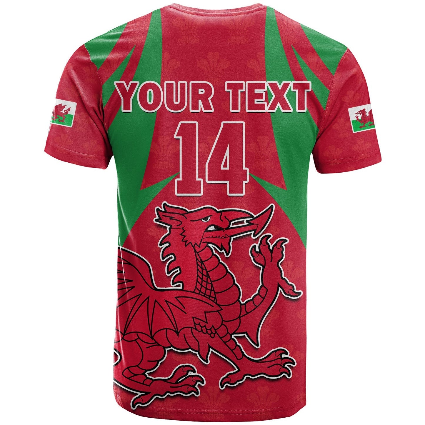 Custom Wales Rugby T-Shirt The Dragons National Team Come On Cymru Graphic Tee