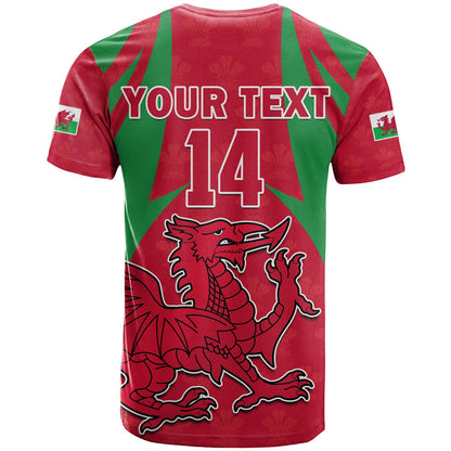 Custom Wales Rugby T-Shirt The Dragons National Team Come On Cymru Graphic Tee