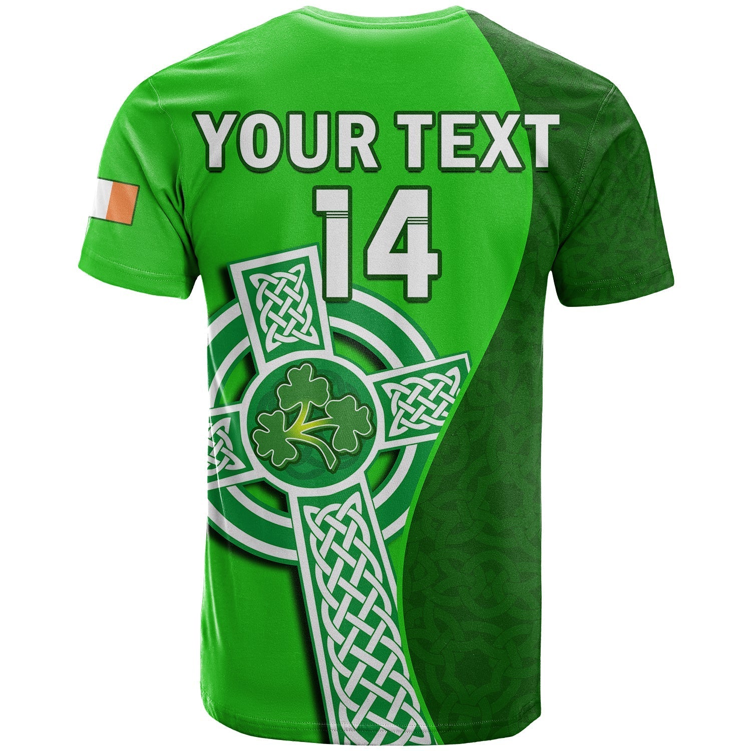 Custom Ireland Cricket T-Shirt Irish Flag Celtic Cross Sporty Style Graphic Tee
