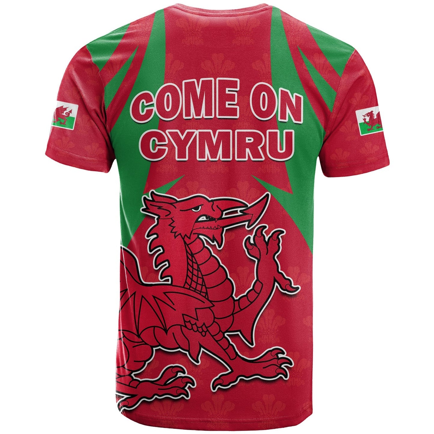 Wales Rugby T-Shirt The Dragons National Team Come On Cymru Graphic Tee
