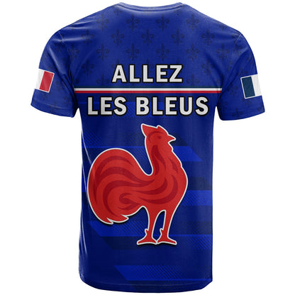 France Rugby T-Shirt Outgoing Tour Allez Les Bleus Graphic Tee