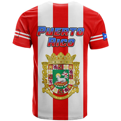 Puerto Rico T-Shirt Coat Of Arms Mix Flag Graphic Tee
