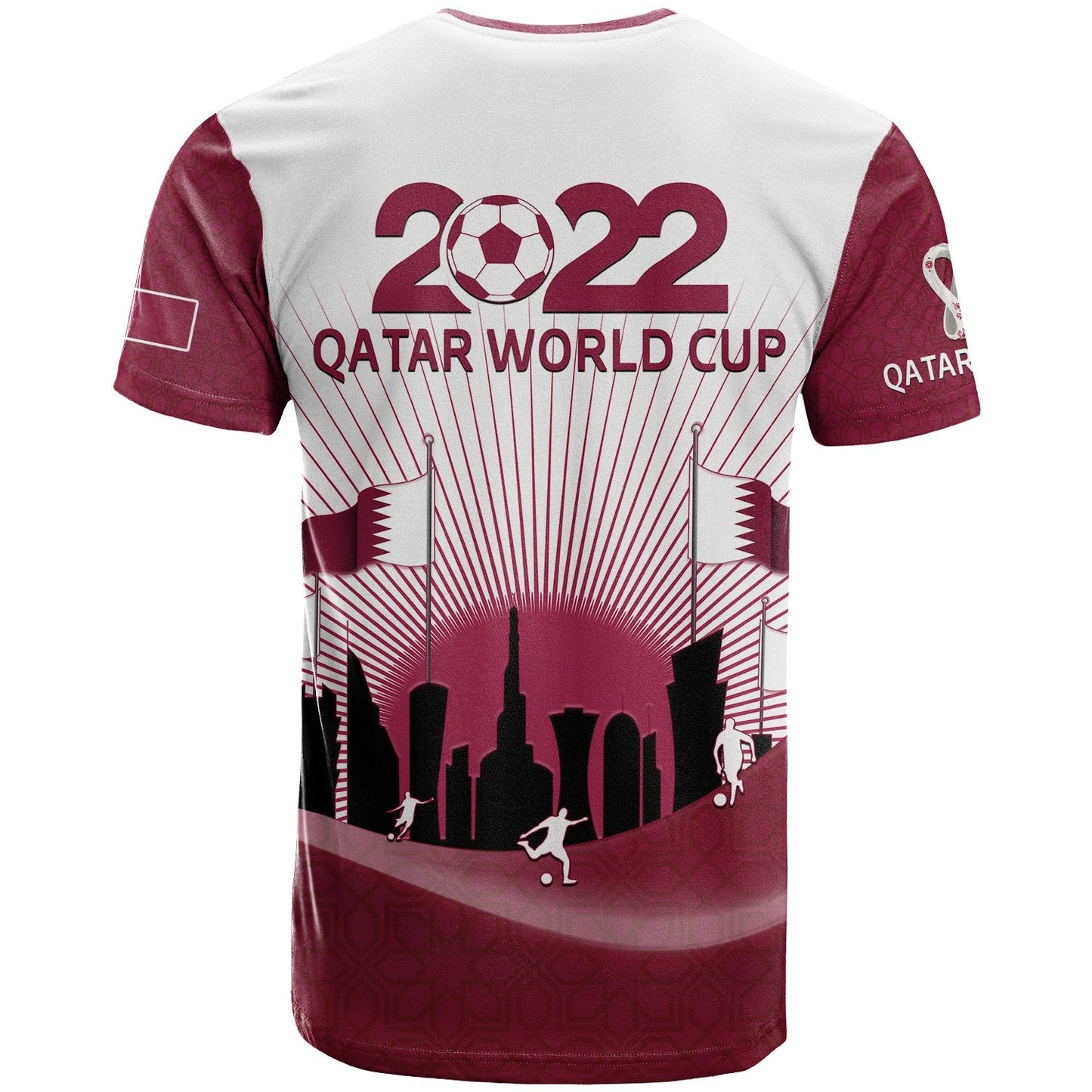 Qatar T-Shirt Happy 144th Independence Anniversary Mix World Cup 2022 Graphic Tee