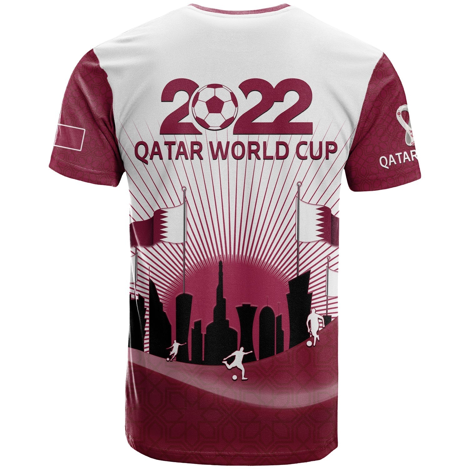 Qatar T-Shirt Happy 144th Independence Anniversary Mix World Cup 2022 Graphic Tee