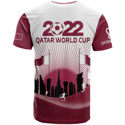 Qatar T-Shirt Happy 144th Independence Anniversary Mix World Cup 2022 Graphic Tee