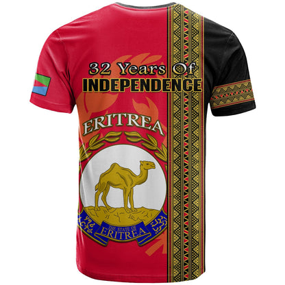 Eritrea T-Shirt African Pattern Happy Independence Day Version Black Graphic Tee