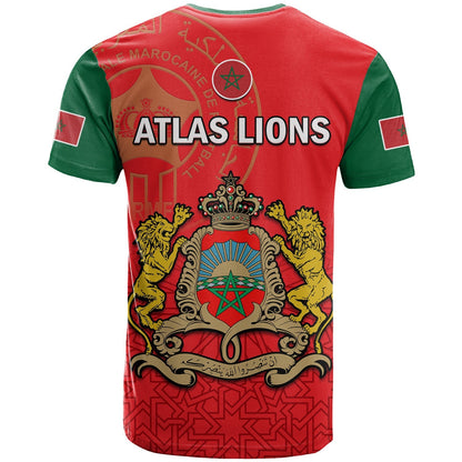 Morocco Football T-Shirt Atlas Lions Red World Cup 2022 Graphic Tee