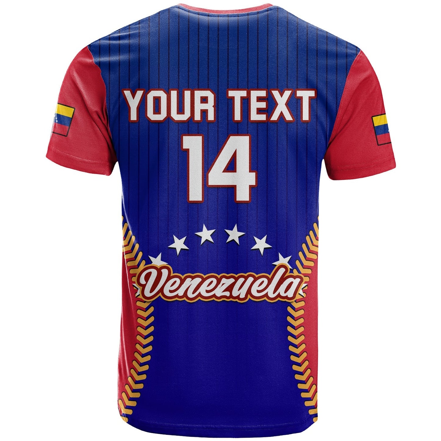 Custom Venezuela T-Shirt Baseball Sporty Version Graphic Tee