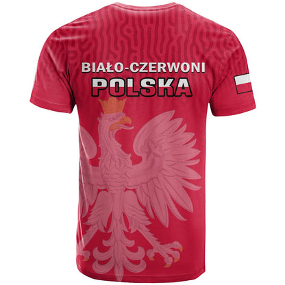 Poland Football T-Shirt Polska World Cup 2022 Red Graphic Tee