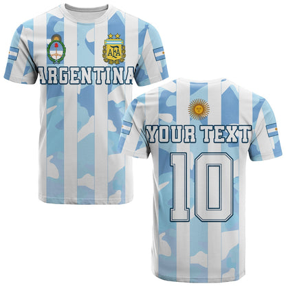 Custom Argentina Football T-Shirt AFA Champions 2022 Sporty Style Graphic Tee