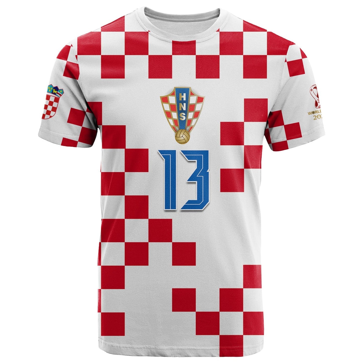 Custom Croatia Football T-Shirt World Cup Champions 2022 Hrvatska Graphic Tee