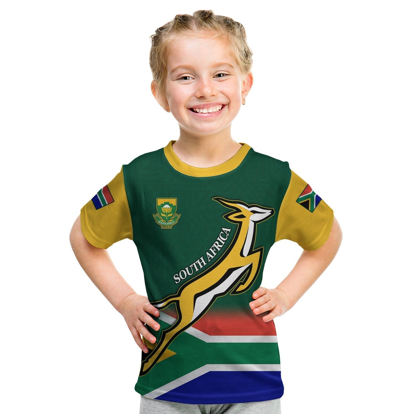 South Africa Rugby T-Shirt Springboks Champion Bokke African Pattern Go Bokke Graphic Tee
