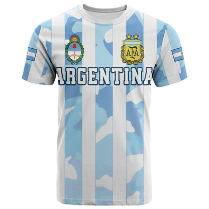 Custom Argentina Football T-Shirt AFA Champions 2022 Sporty Style Graphic Tee