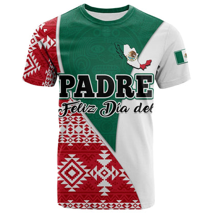 Happy Mexico Fathers Day T-Shirt Mexican Aztec Pattern Graphic Tee