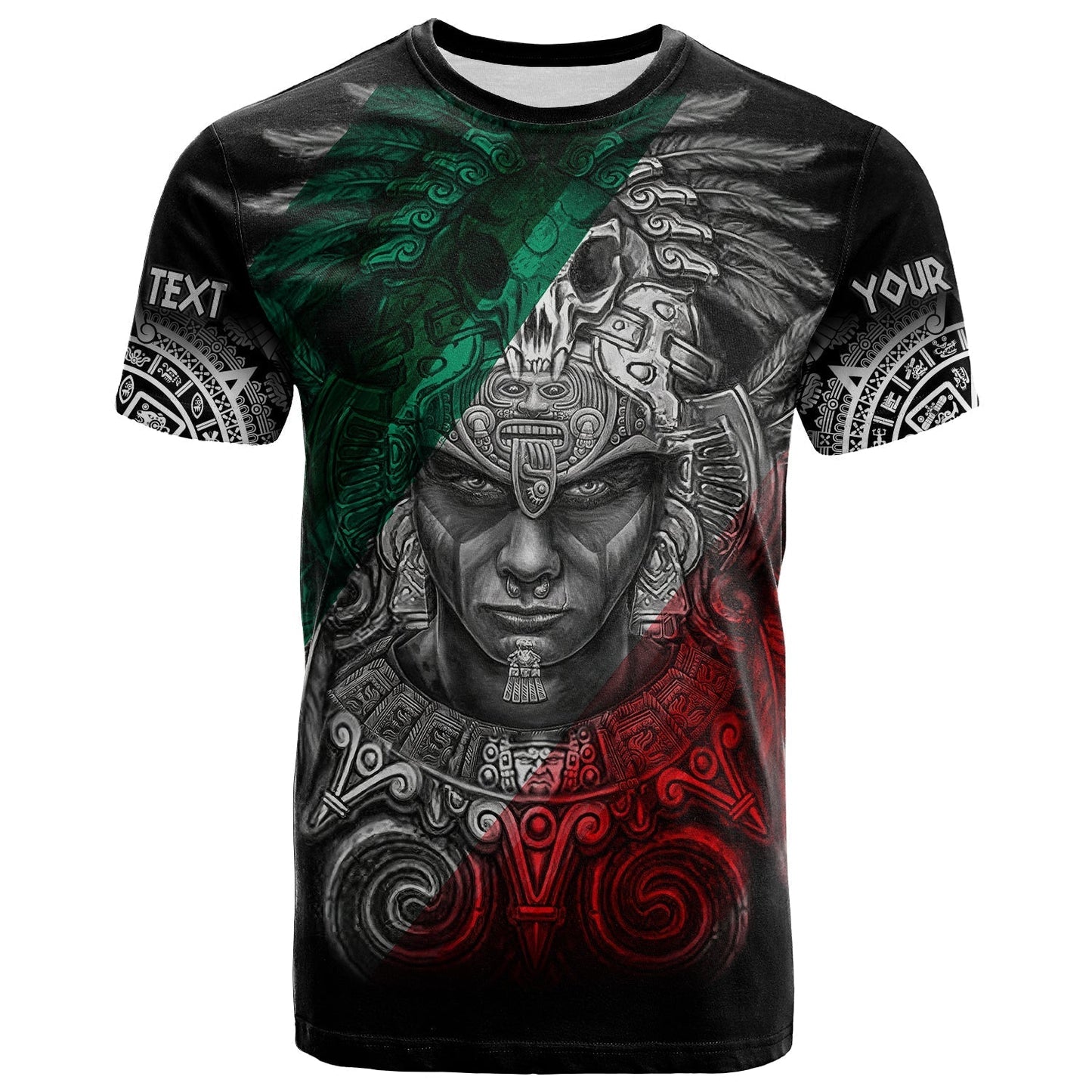 Custom Mexico T-Shirt Warrior Eagle Aztec Graphic Tee