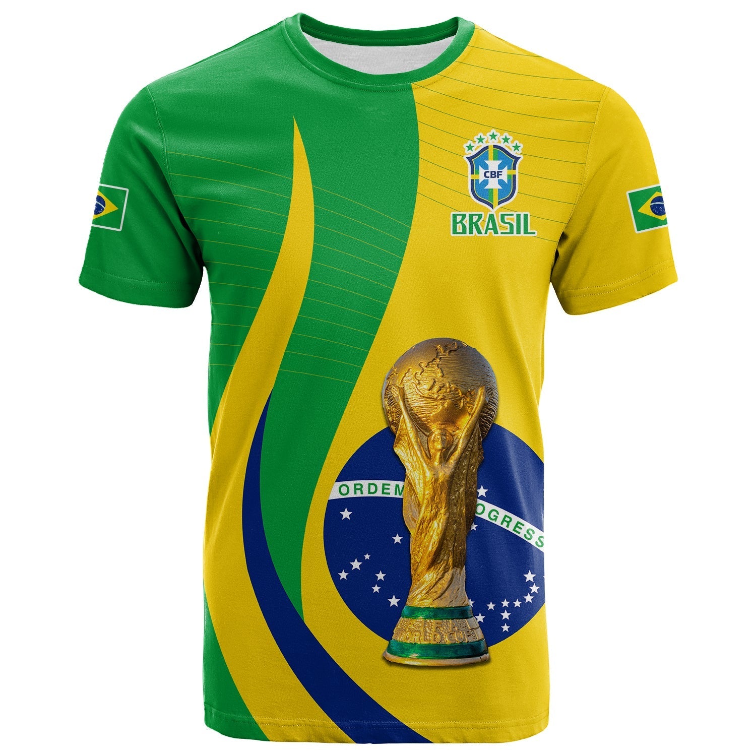 Brazil Football Champions T-Shirt Selecao Style Vibe Graphic Tee