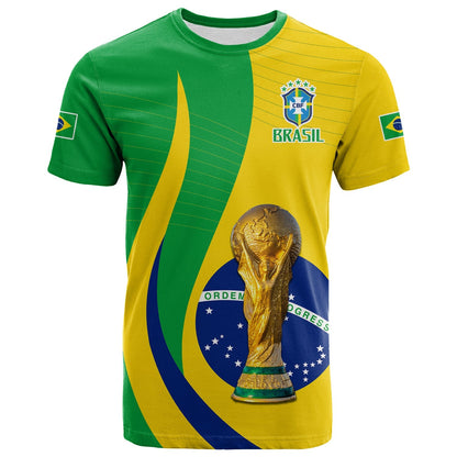 Brazil Football Champions T-Shirt Selecao Style Vibe Graphic Tee