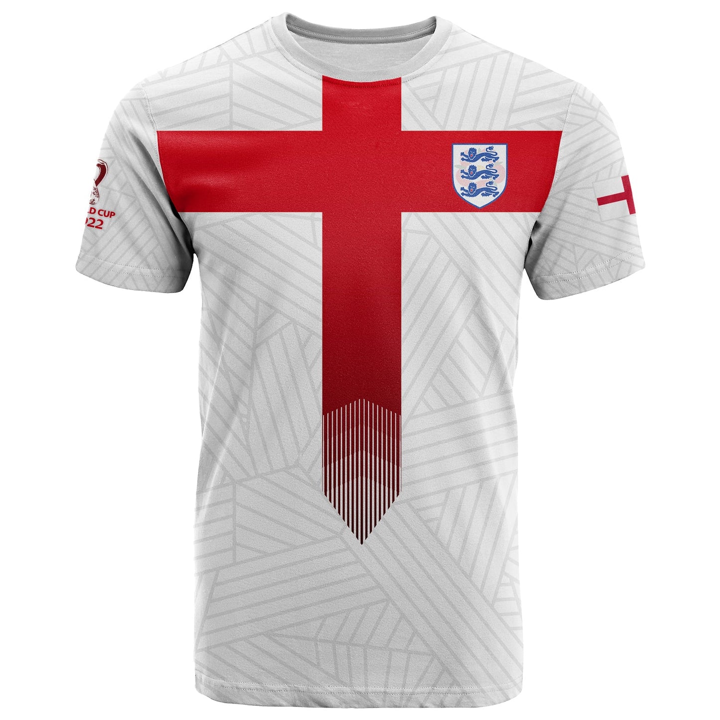 Custom England Football T-Shirt Come On Three Lions Soccer Champions World Cup Ver.01 Graphic Tee