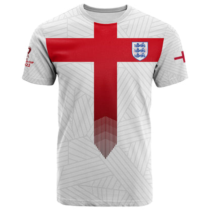 Custom England Football T-Shirt Come On Three Lions Soccer Champions World Cup Ver.01 Graphic Tee