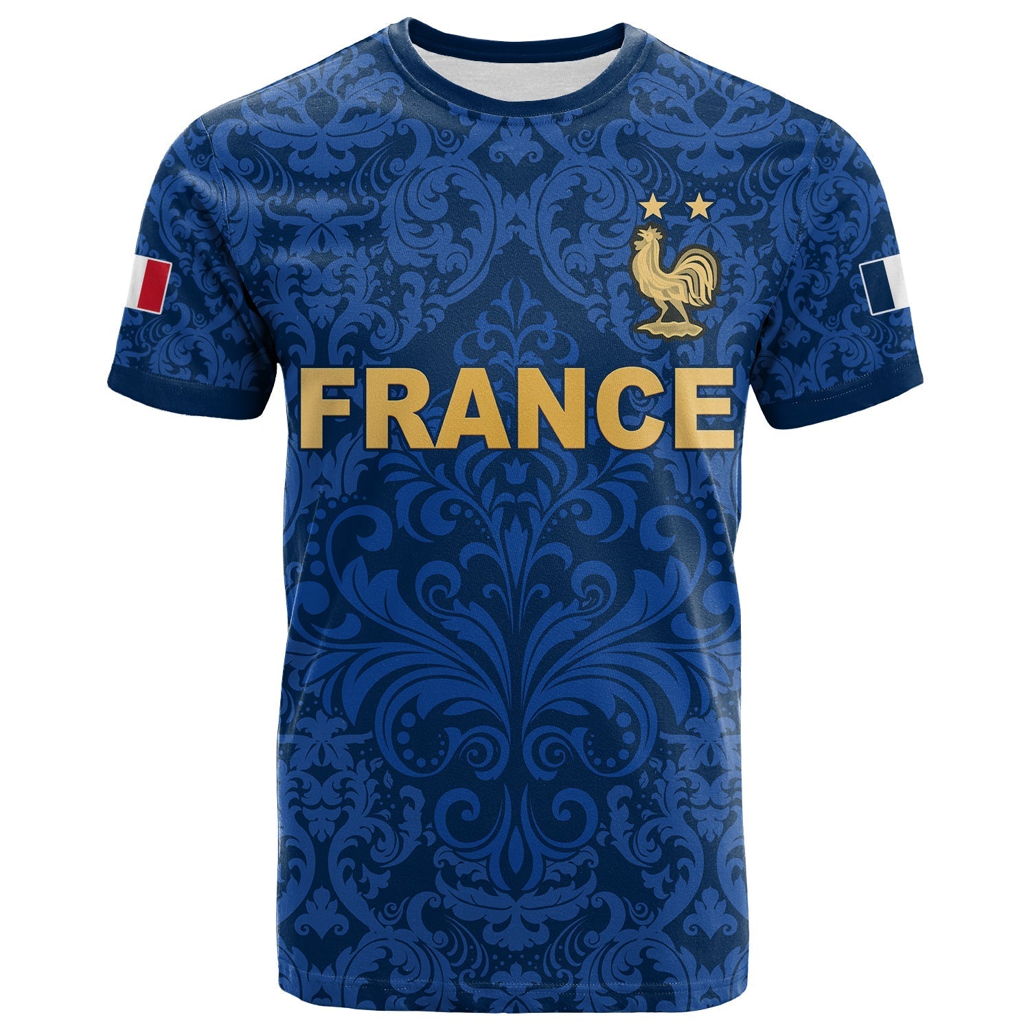 Custom France Football T-Shirt Elegant Lily World Cup Les Bleus Le Champion Graphic Tee