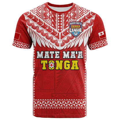 Custom Text And Number Tonga Rugby T-Shirt Mate MaA Tonga Pacific Ngatu White Graphic Tee