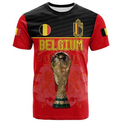 Belgium T-Shirt Football 2022 De Rode Duivels Sporty Style Graphic Tee