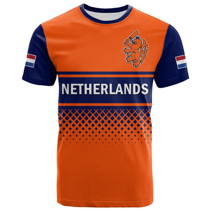 Netherlands Cricket T-Shirt ODI Simple Orange Style Graphic Tee