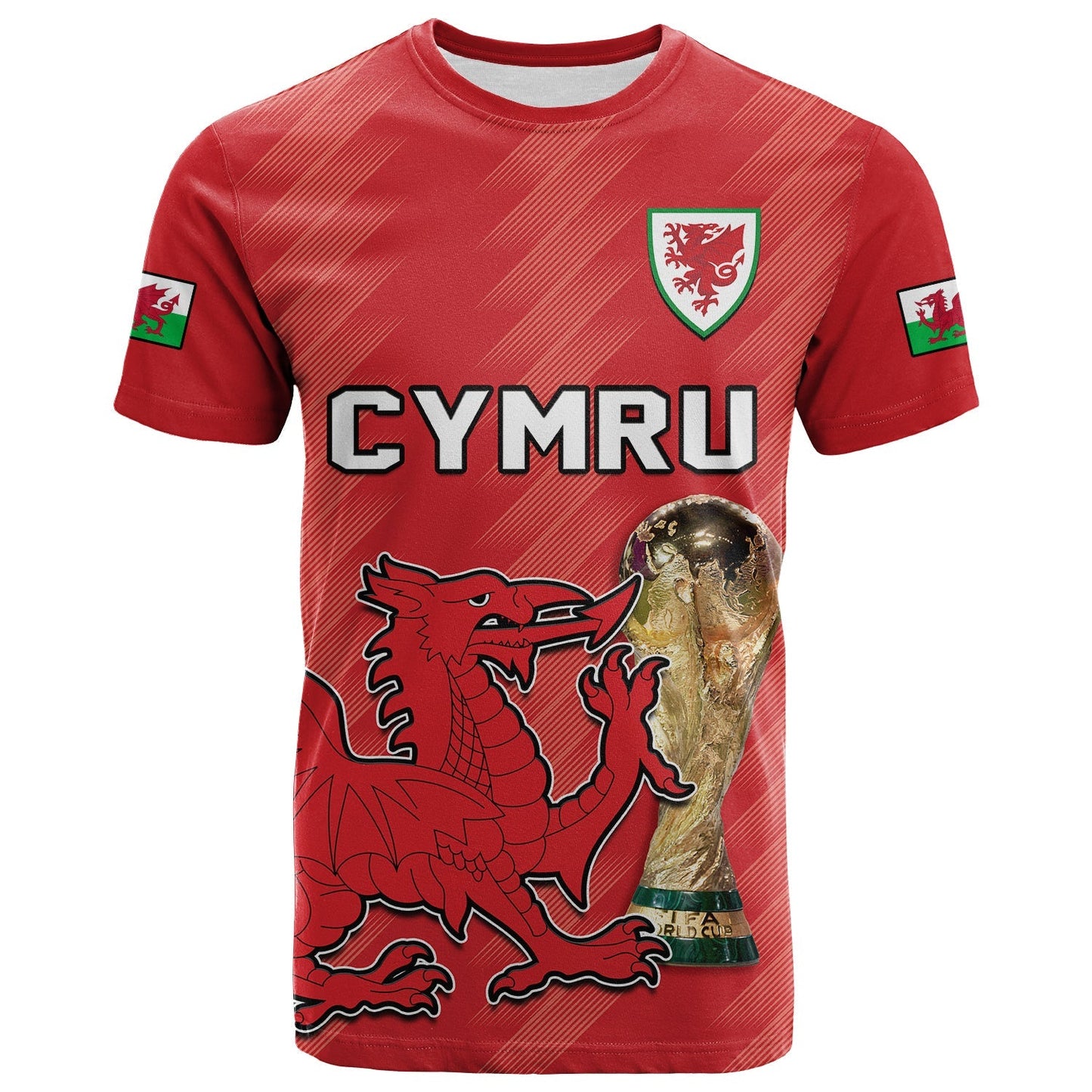 Wales Football T-Shirt Cymru Champions World Cup 2022 Graphic Tee