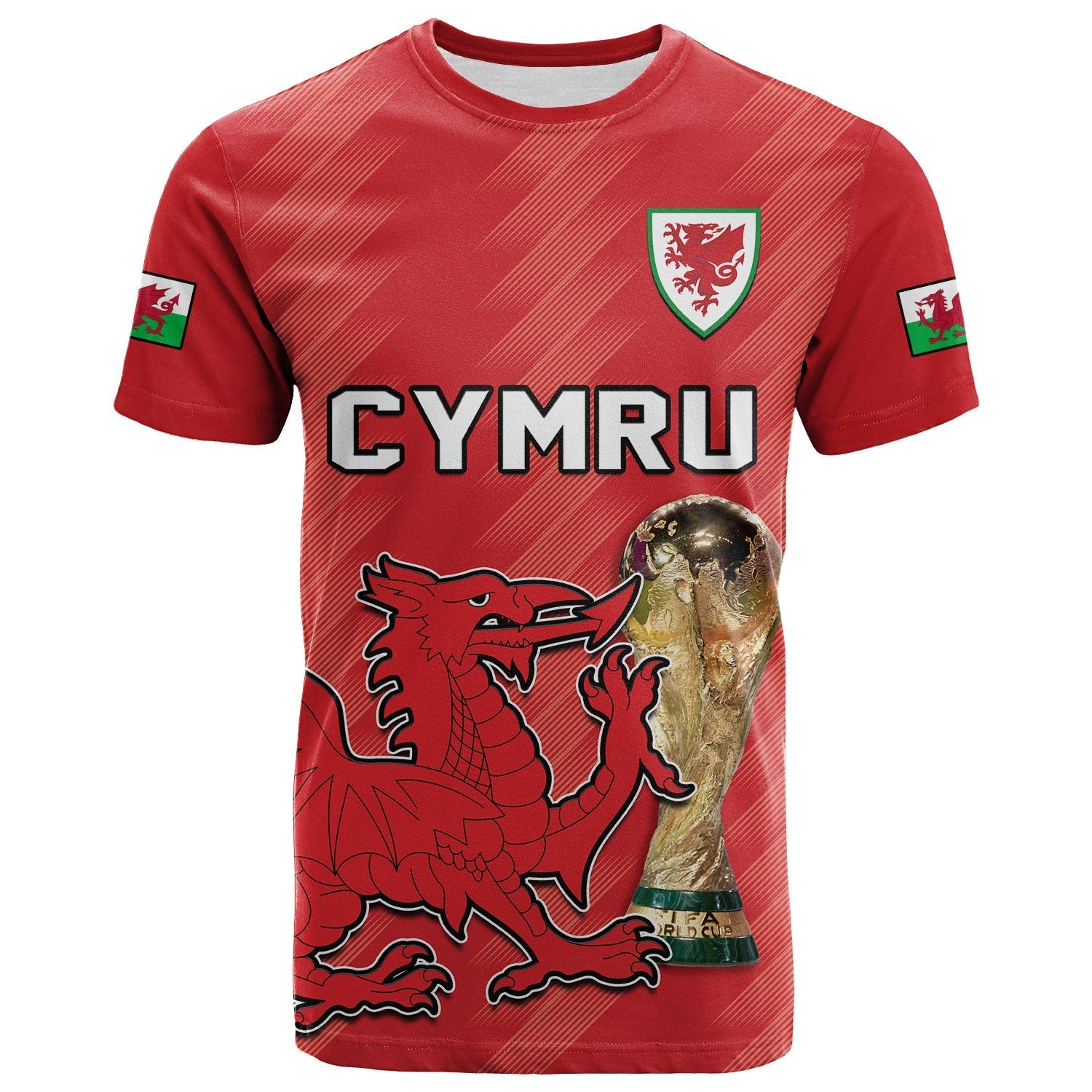 Wales Football T-Shirt Cymru Champions World Cup 2022 Graphic Tee
