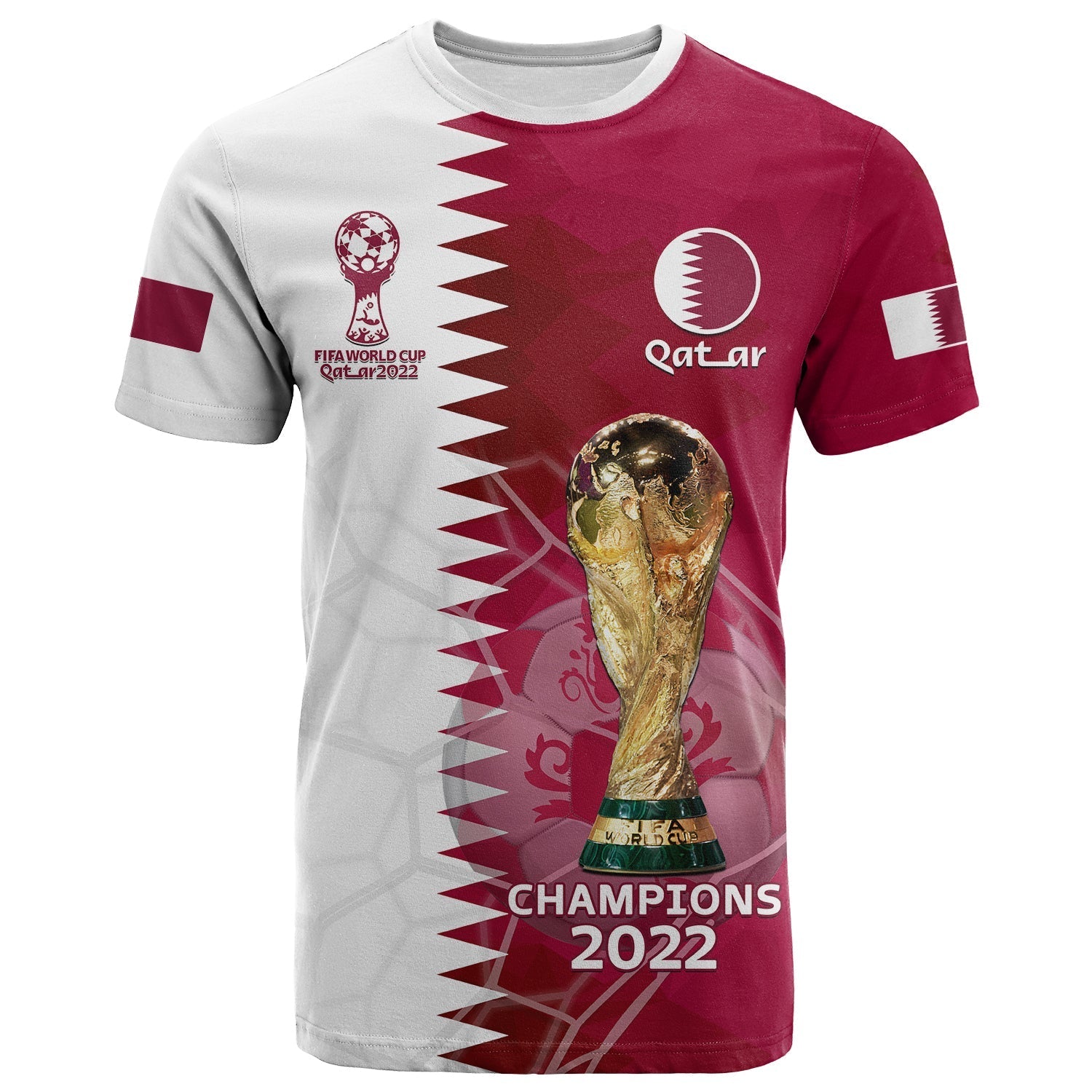 Qatar Football T-Shirt Annabi Champions Proud WC 2022 Graphic Tee