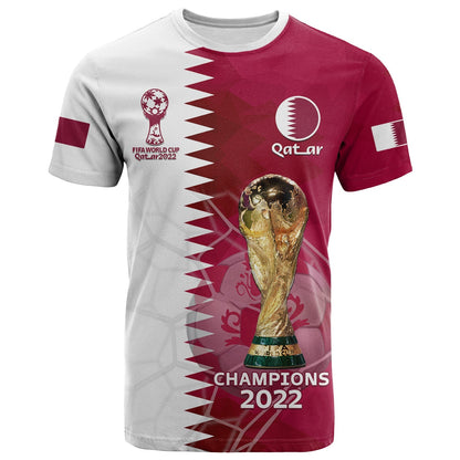 Qatar Football T-Shirt Annabi Champions Proud WC 2022 Graphic Tee