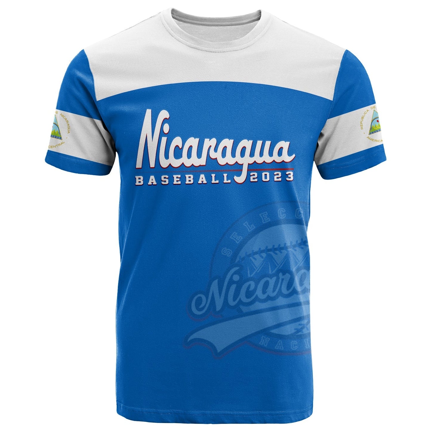 Custom Nicaragua T-Shirt Baseball Graphic Tee