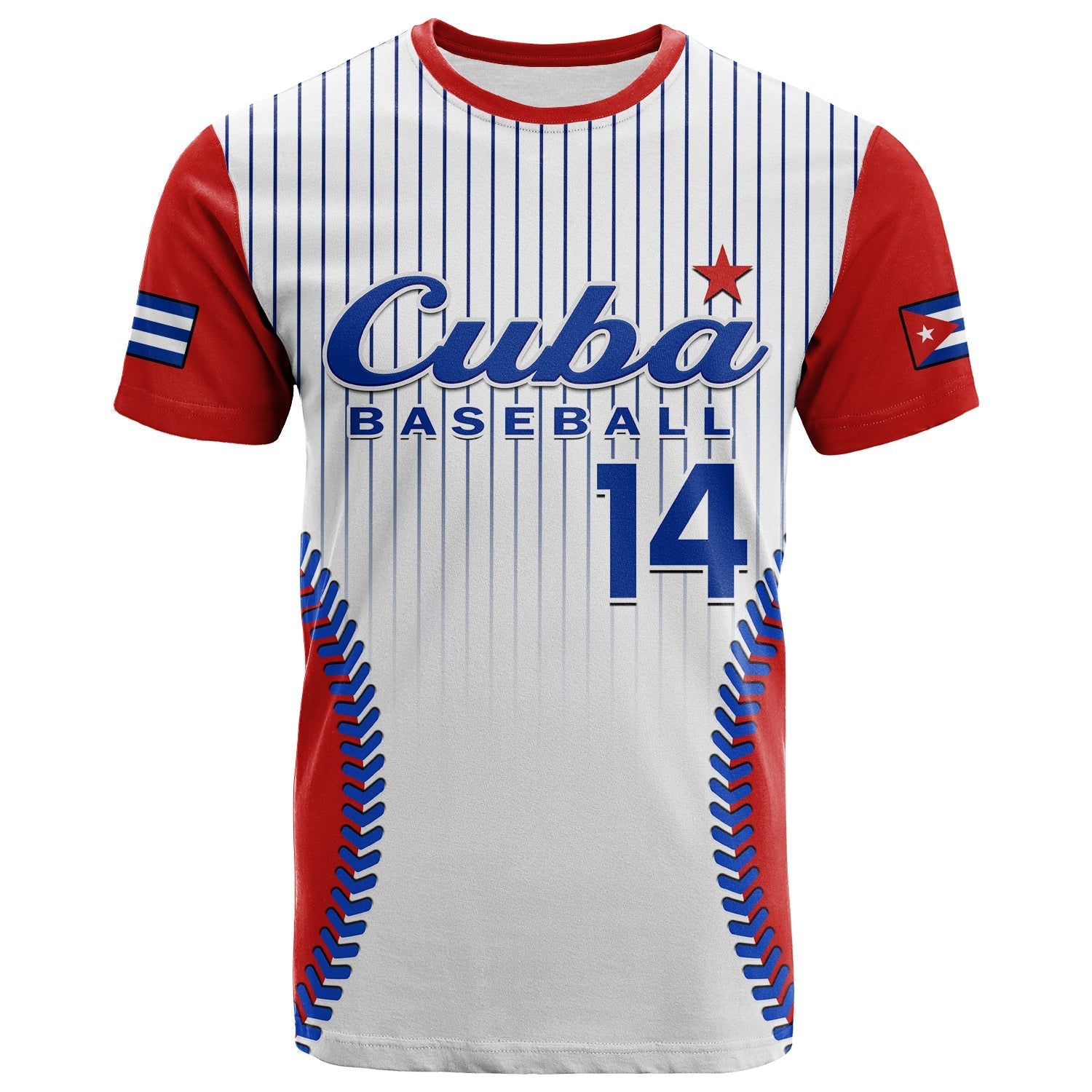 Custom Cuba T-Shirt Baseball Sporty Style Graphic Tee