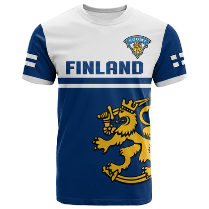 Custom Finland Hockey T-Shirt Come On Suomi Graphic Tee