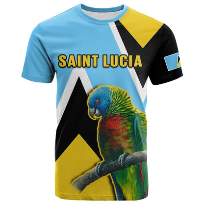 Saint Lucia T-Shirt Saint Lucian Parrot Simple Style Graphic Tee