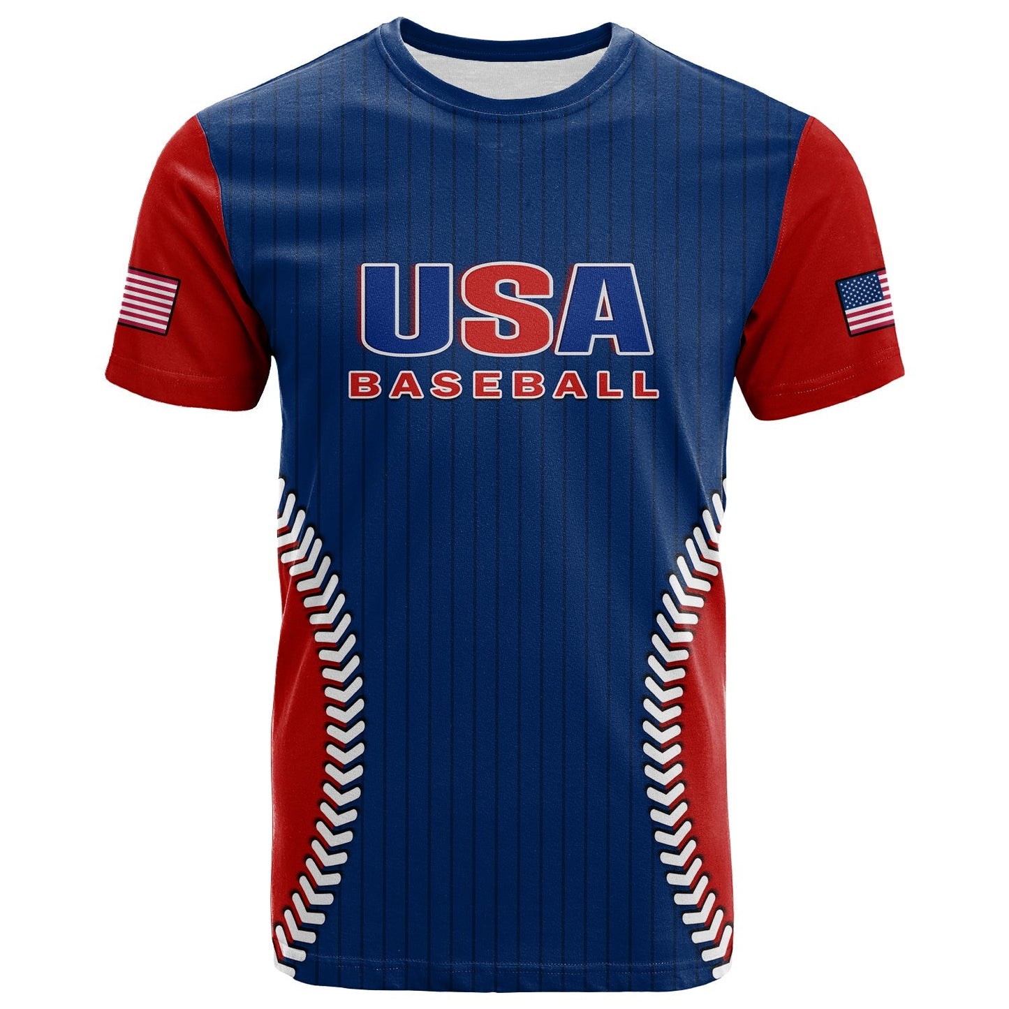 Custom United States T-Shirt USA Baseball Sporty Style Graphic Tee