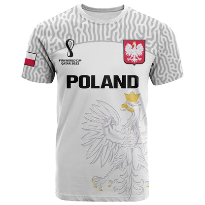 Custom Poland Football T-Shirt Polska World Cup 2022 White Graphic Tee
