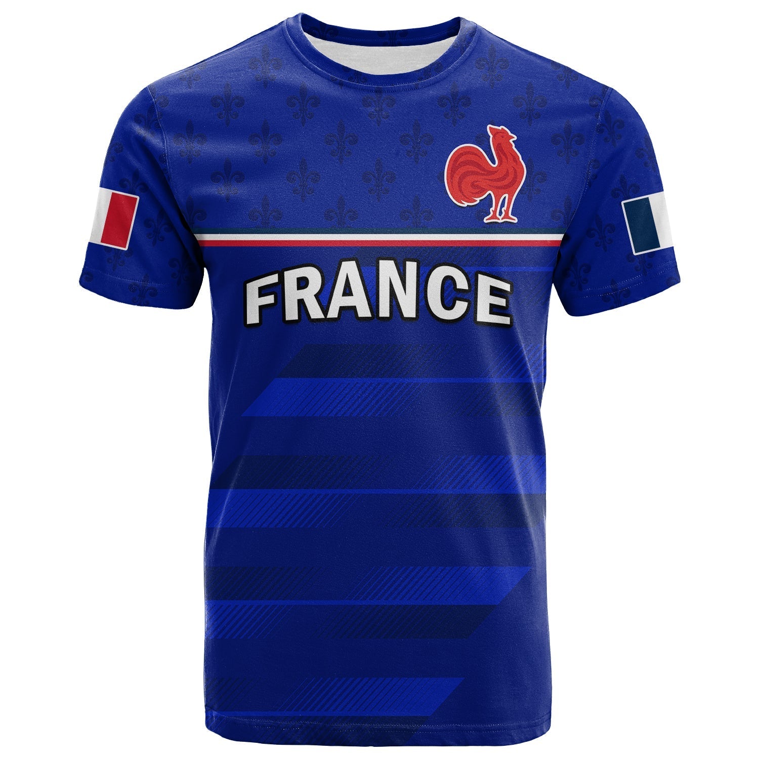 France Rugby T-Shirt Outgoing Tour Allez Les Bleus Graphic Tee