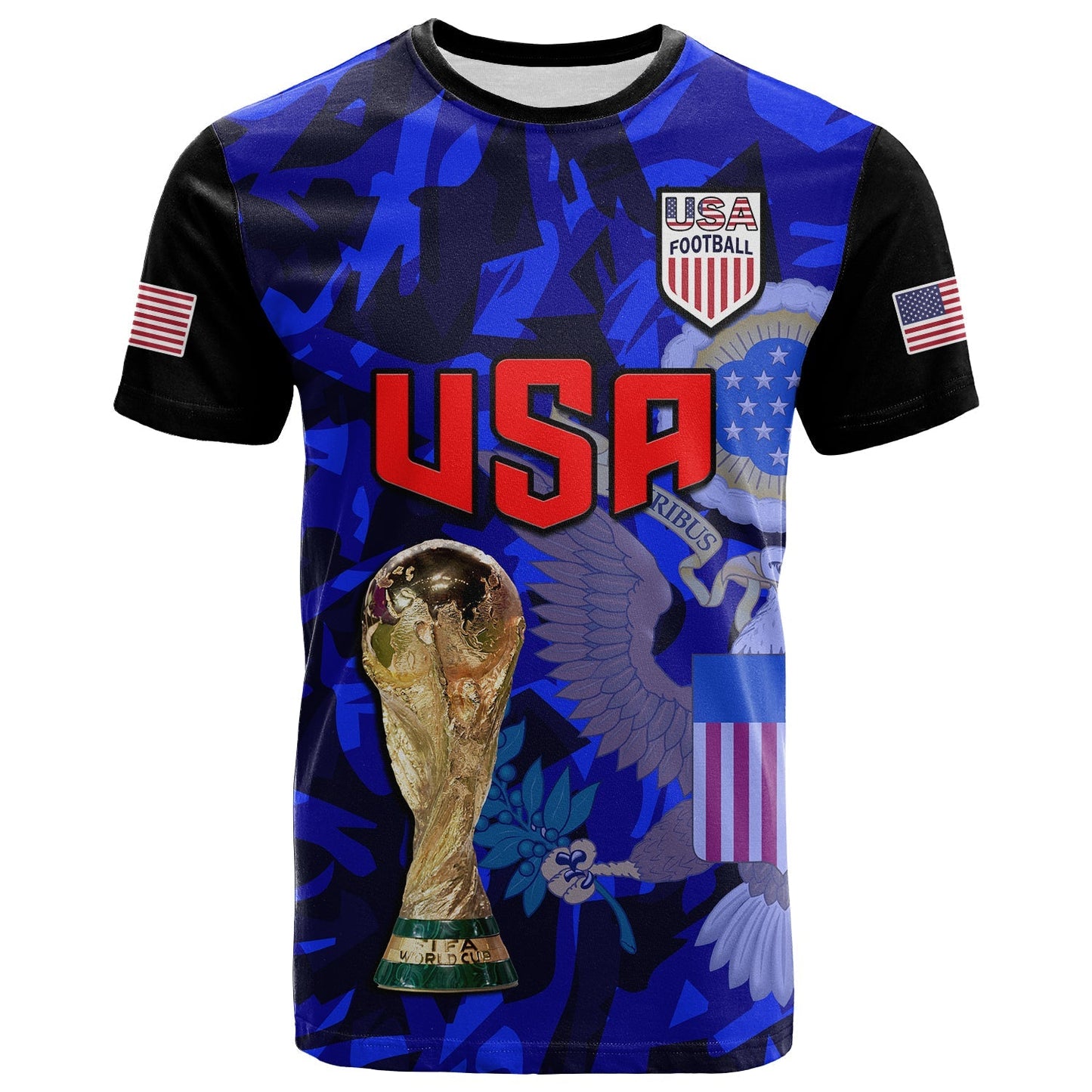 Custom USA Football T-Shirt The Yanks Champions WC 2022 Graphic Tee