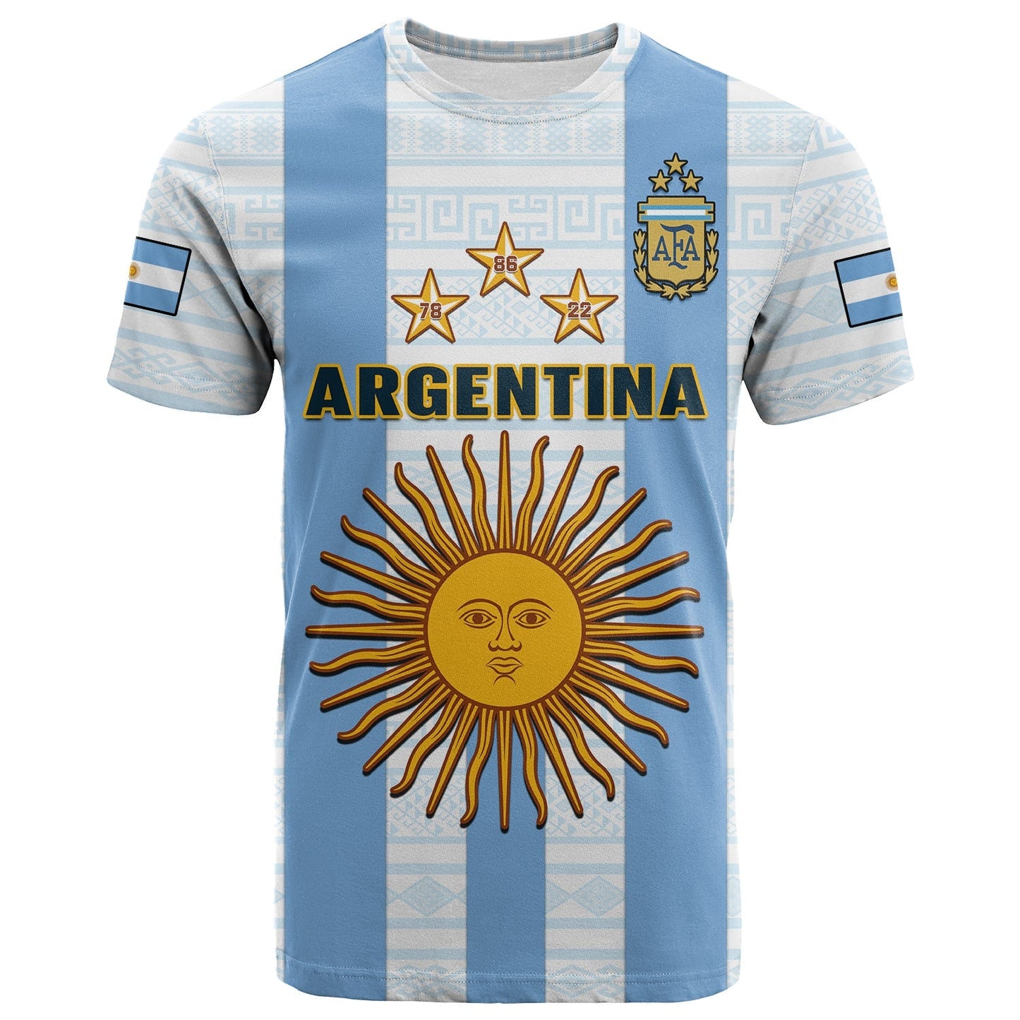 Argentina Football T-Shirt World Cup La Albiceleste 3rd Champions Proud Graphic Tee