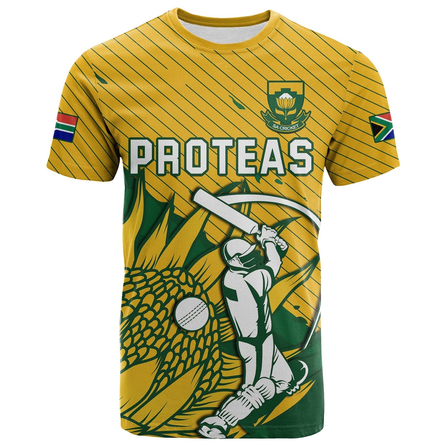 Custom South Africa Cricket T-Shirt Go Proteas Unique Style Graphic Tee
