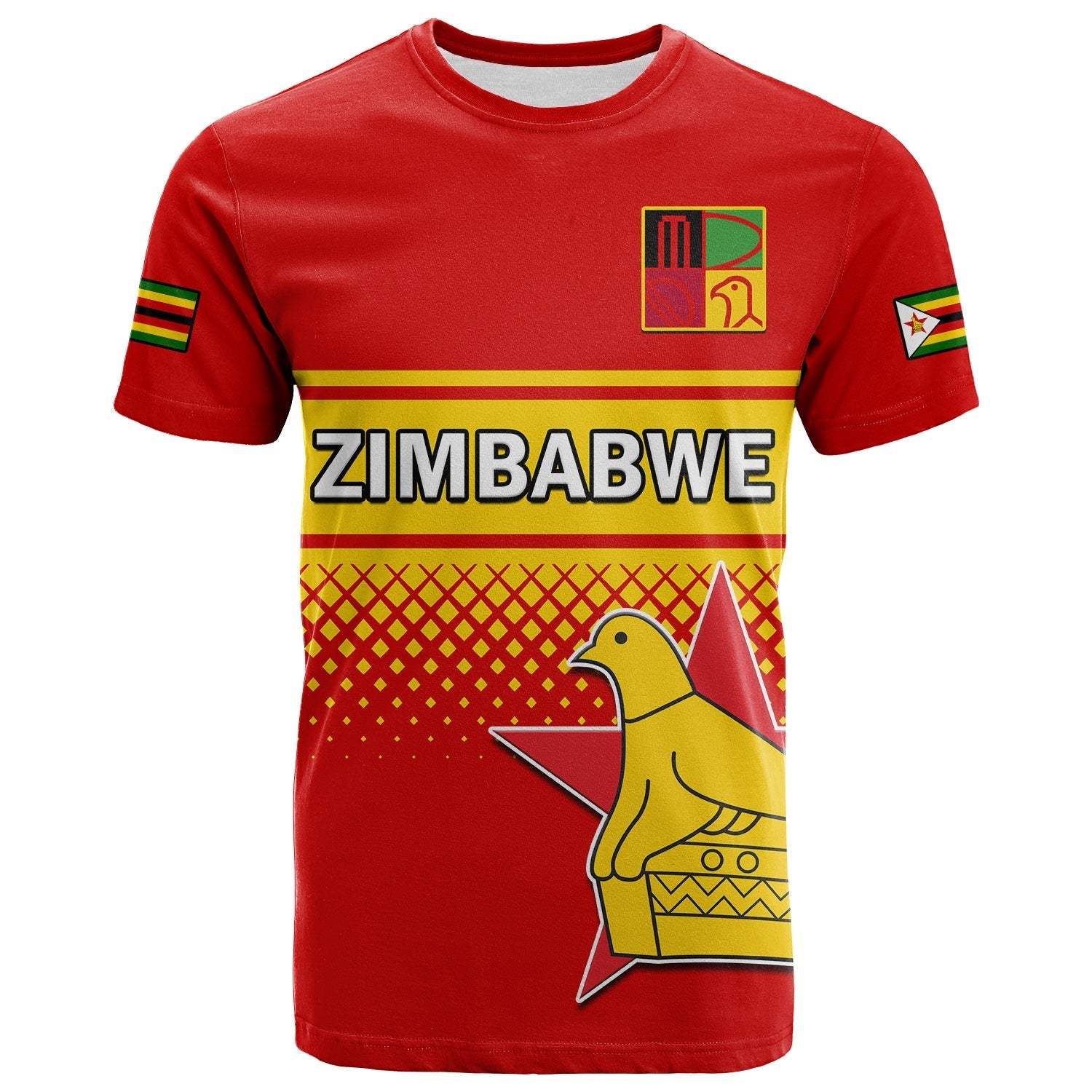Custom Zimbabwe Cricket T-Shirt The Chevrons ODI Style Graphic Tee