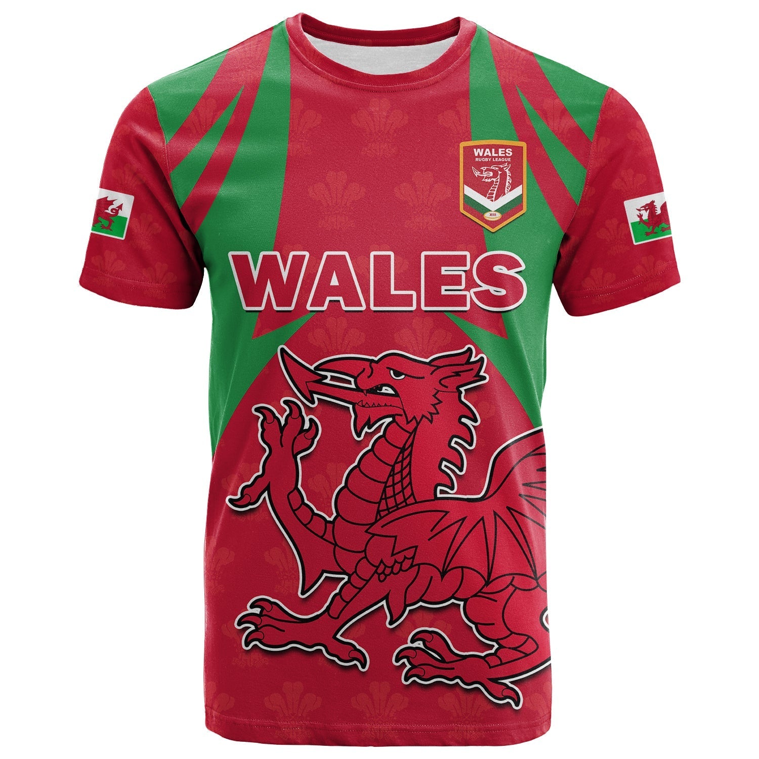 Custom Wales Rugby T-Shirt The Dragons National Team Come On Cymru Graphic Tee