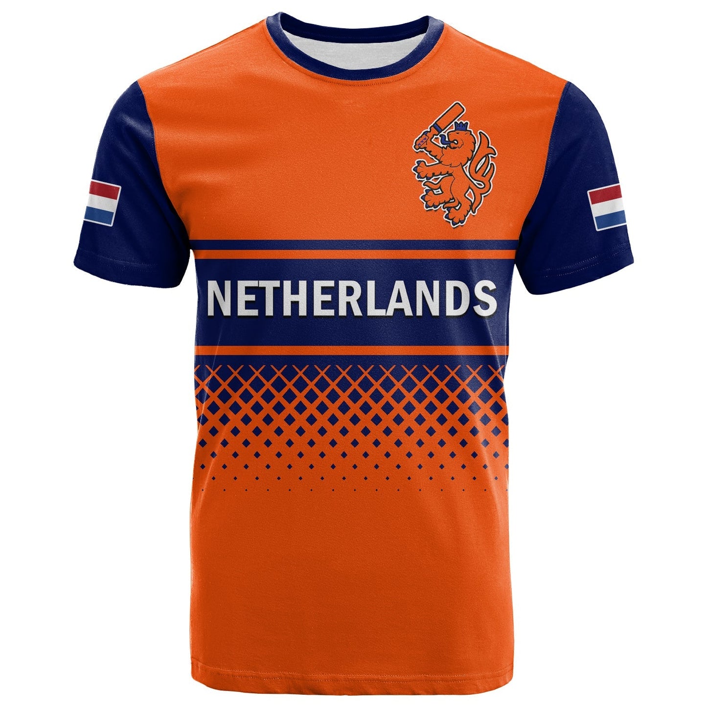 Custom Netherlands Cricket T-Shirt ODI Simple Orange Style Graphic Tee