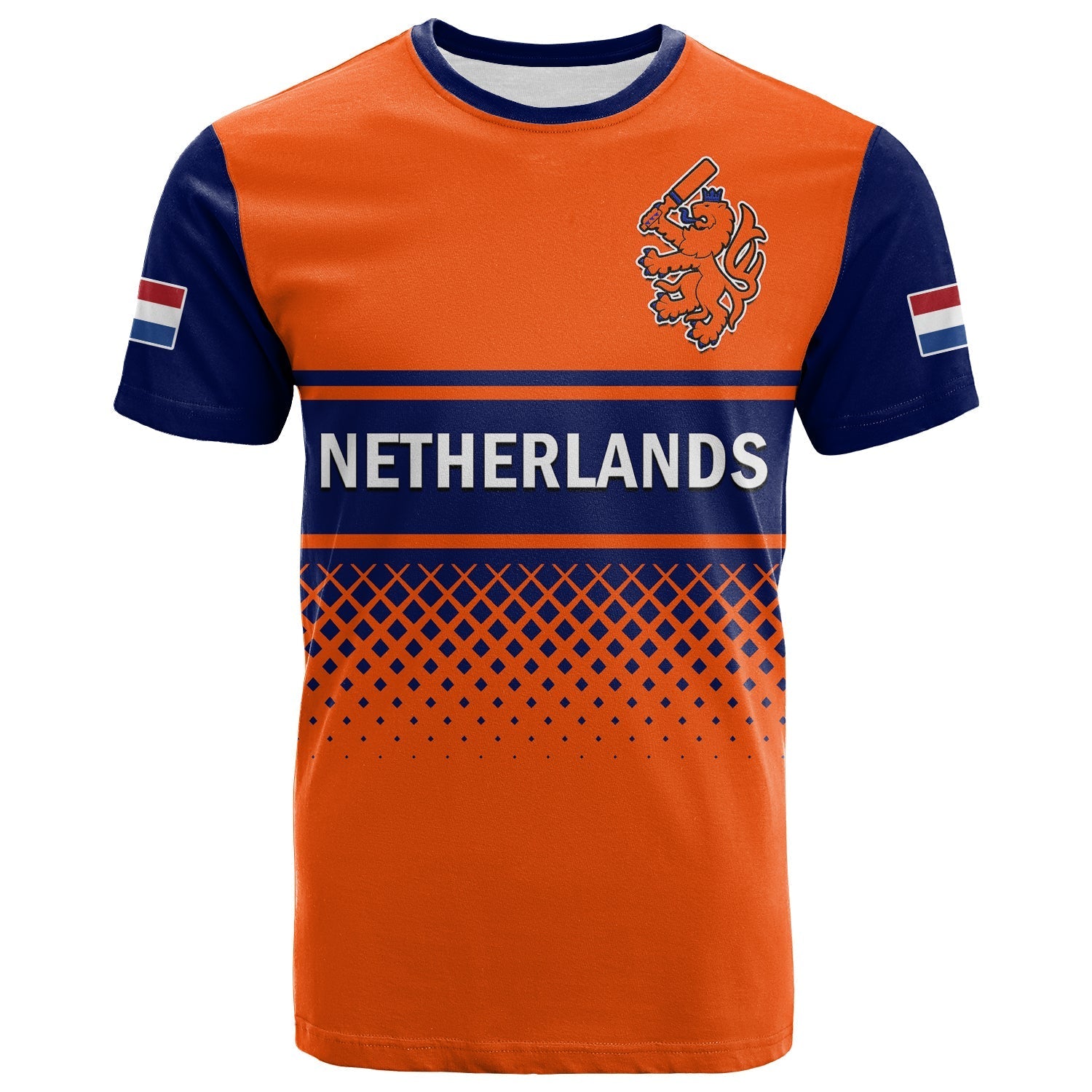 Custom Netherlands Cricket T-Shirt ODI Simple Orange Style Graphic Tee