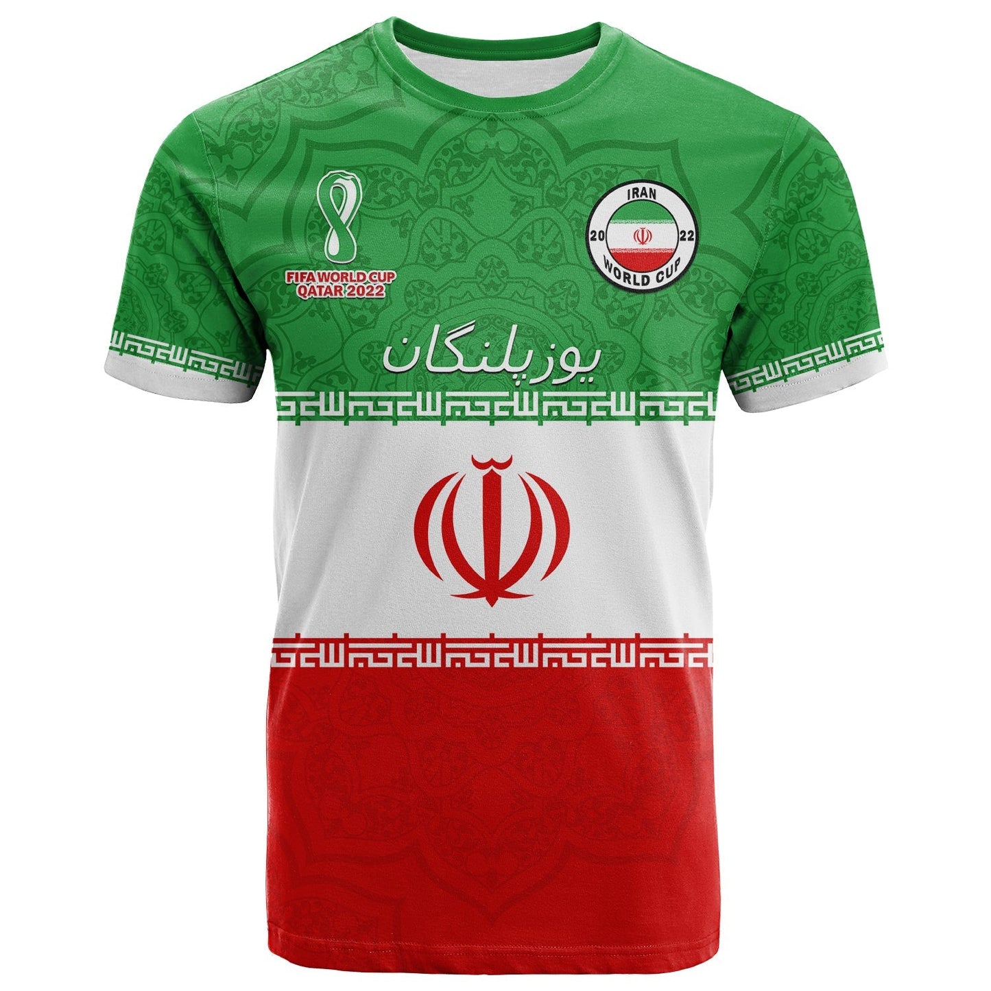 Custom Iran Football T-Shirt Team Melli Champions World Cup 2022 Graphic Tee