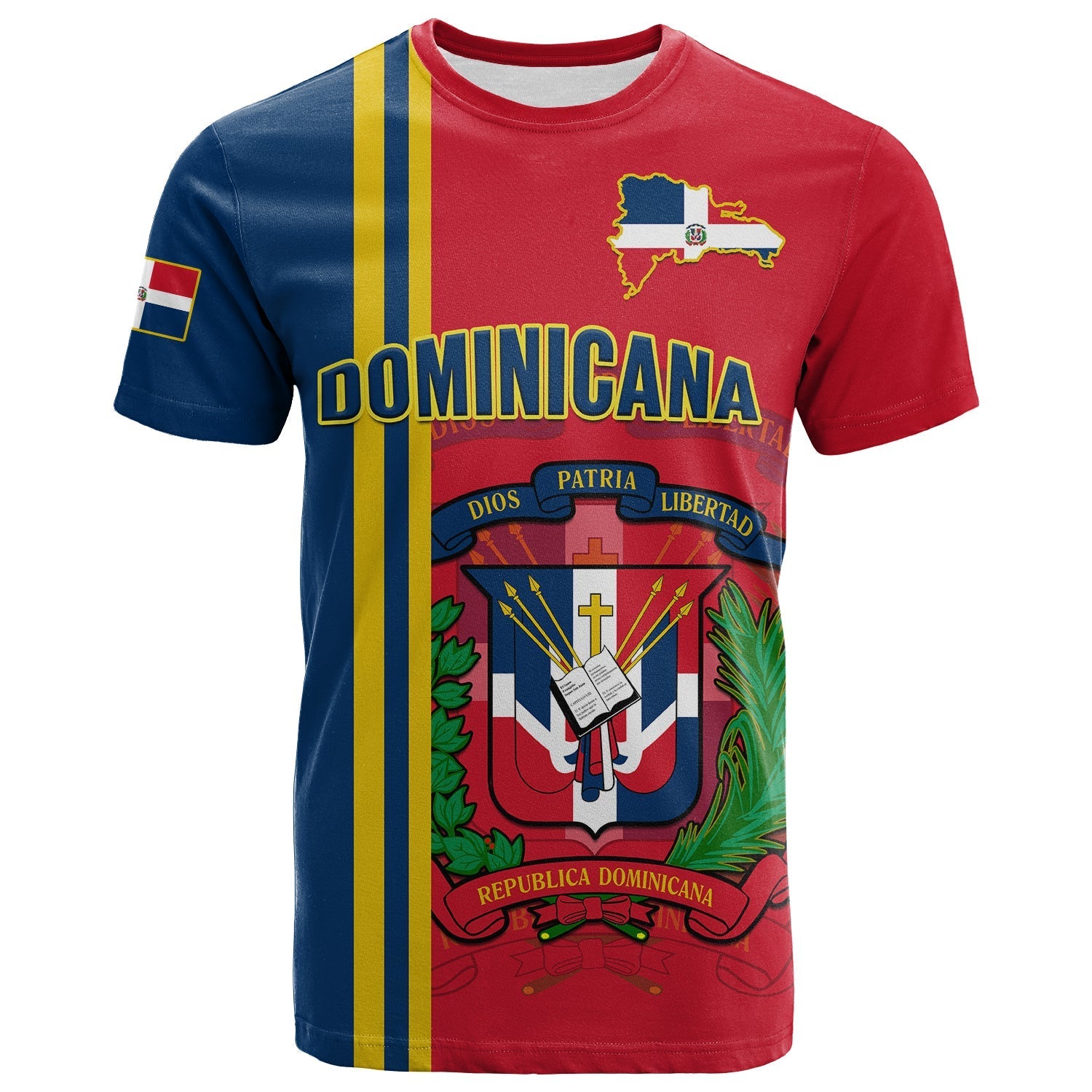 Custom Dominican Republic T-Shirt Happy 179 Years Of Independence Graphic Tee